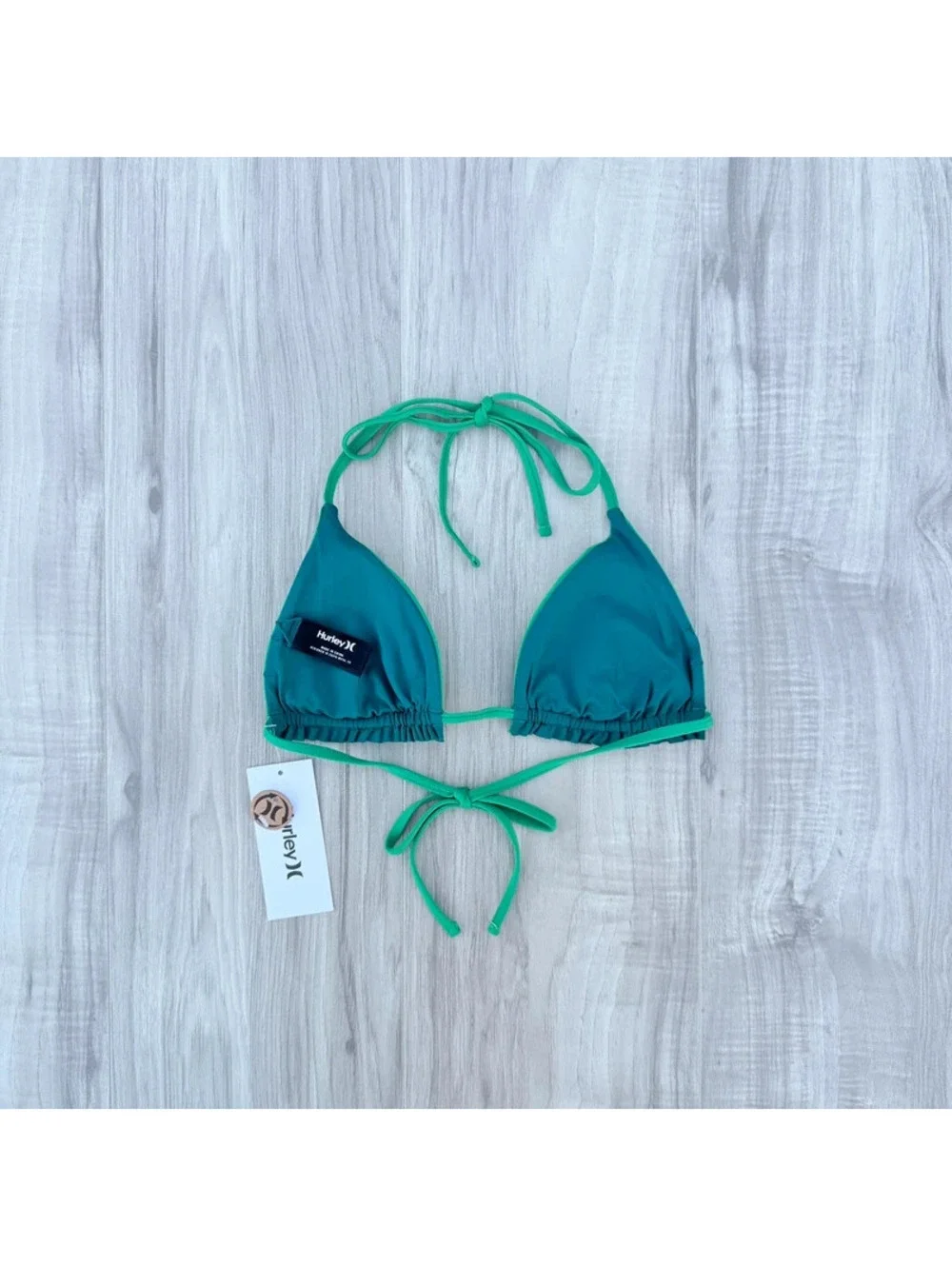Hurley solid classic triangle bikini top
